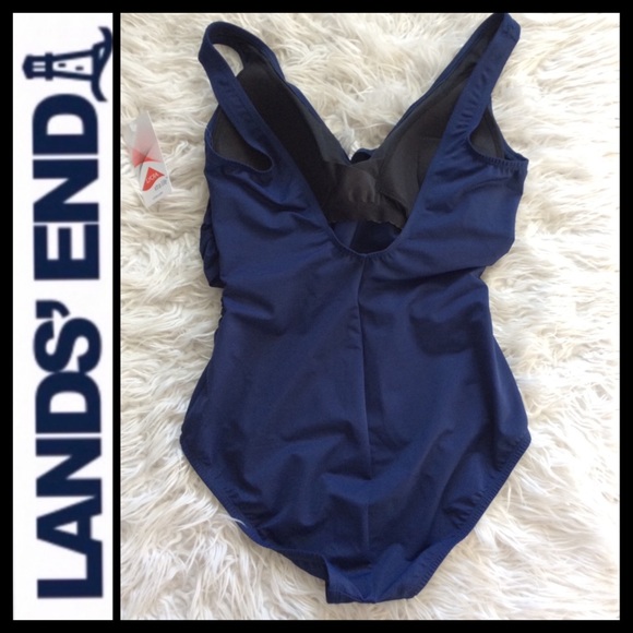 NWT Lands’ End Slendersuit Wrap Swimsuit - Picture 5 of 8
